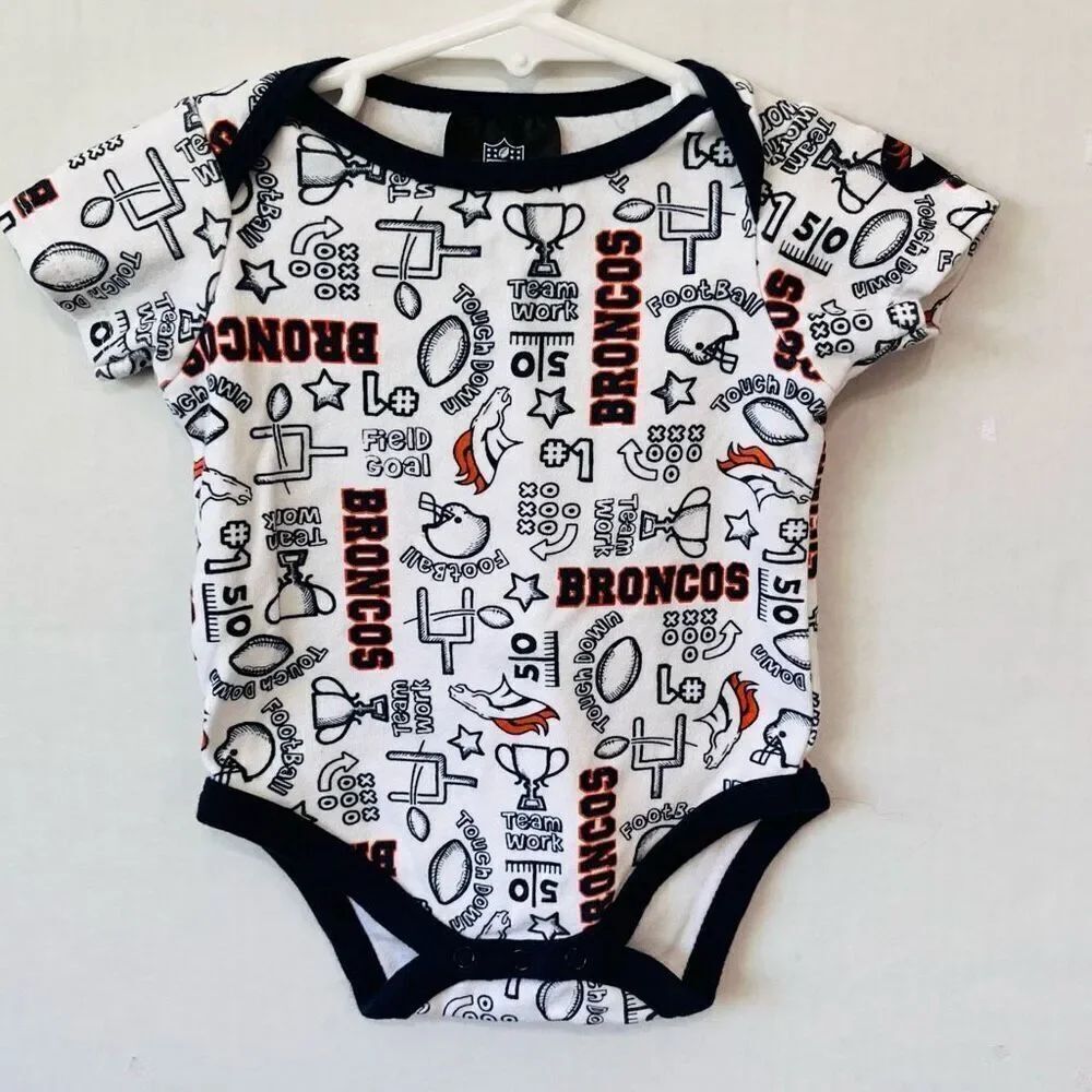 NFL Team Apparel Broncos Bodysuit   Sz 0-3m   EUC